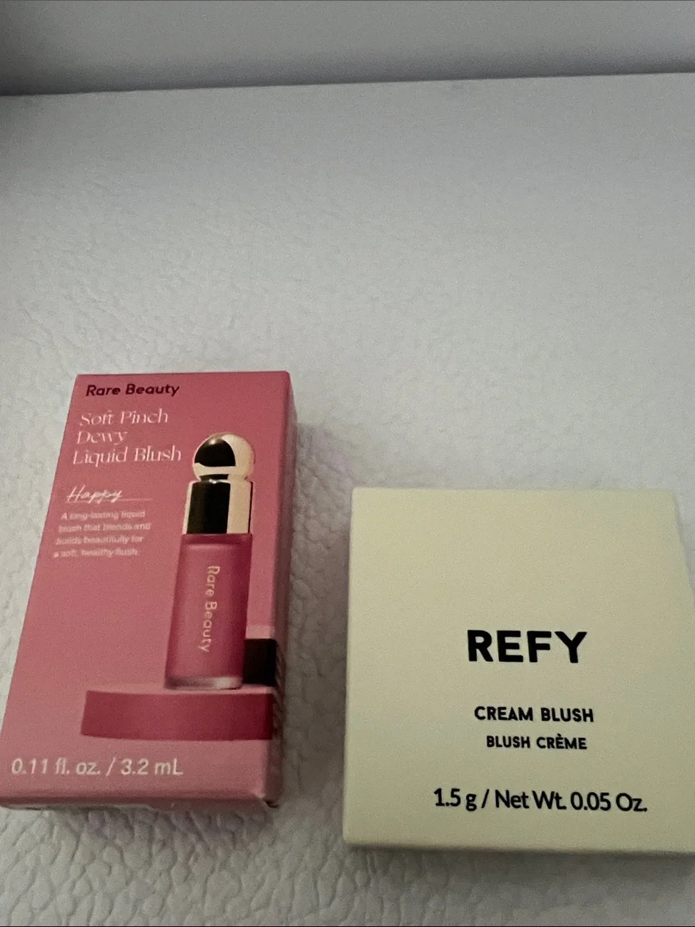 Set of 2 :Rare Beauty Liquid Blush- Happy and Refy Cream Blush-Malaya